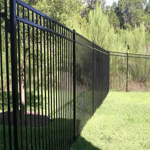 Modern horse garden forged fence cast iron fence design metal wall outdoor wrought iron fence